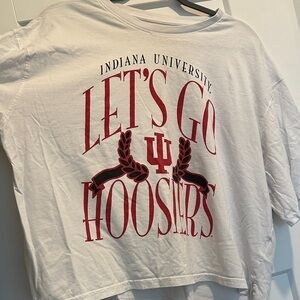 Indiana University Let's Go Hoosiers Cropped T-Shirt